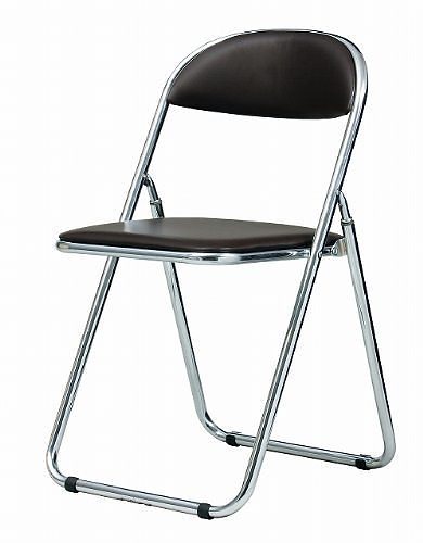 （まとめ買い）折りたたみチェア（メッキフレーム） SFC-2M（BR） [x3]