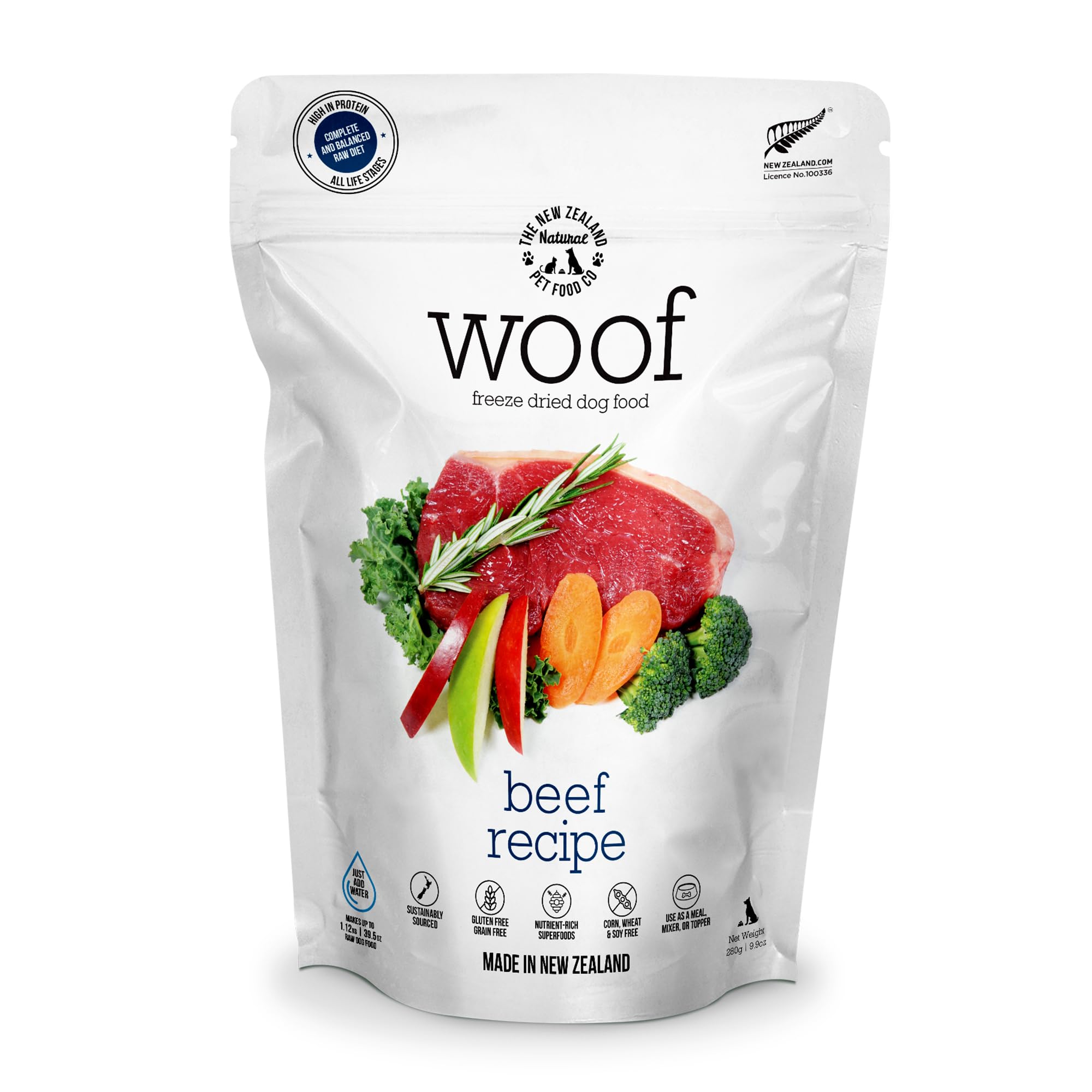 Earthborn Holistic WOOF ワフ フリーズドライドッグフード ビーフ 280g