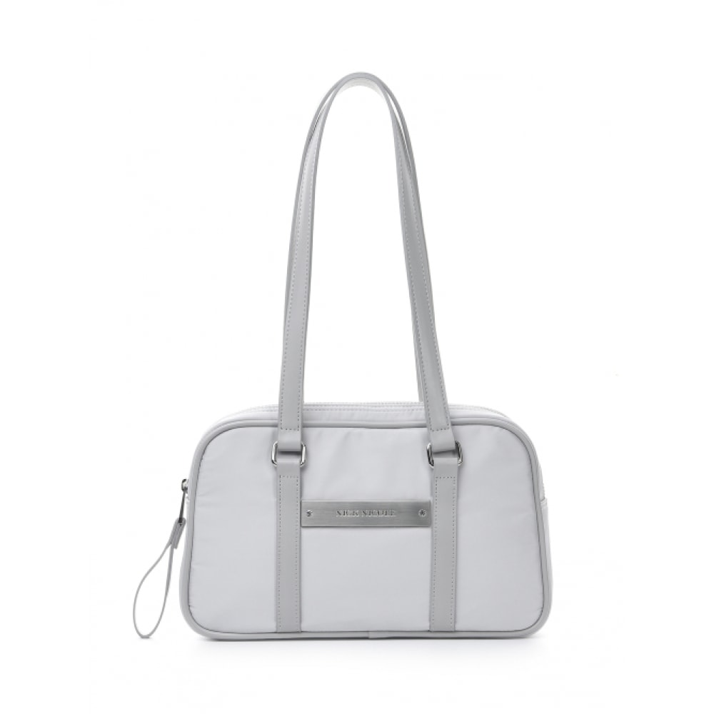 ニック&ニコールクリスタルナイロンミニボストンバッグ_シルバー