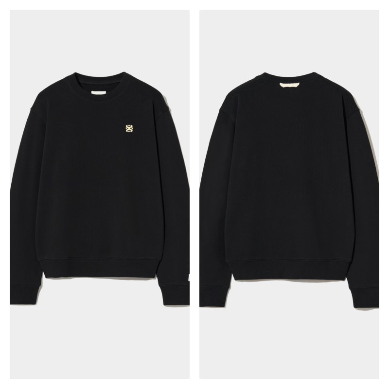 【SATUR】 (W) CLASSIC LOGO BASIC SWEATSHIRTS : CLASSIC BLACK