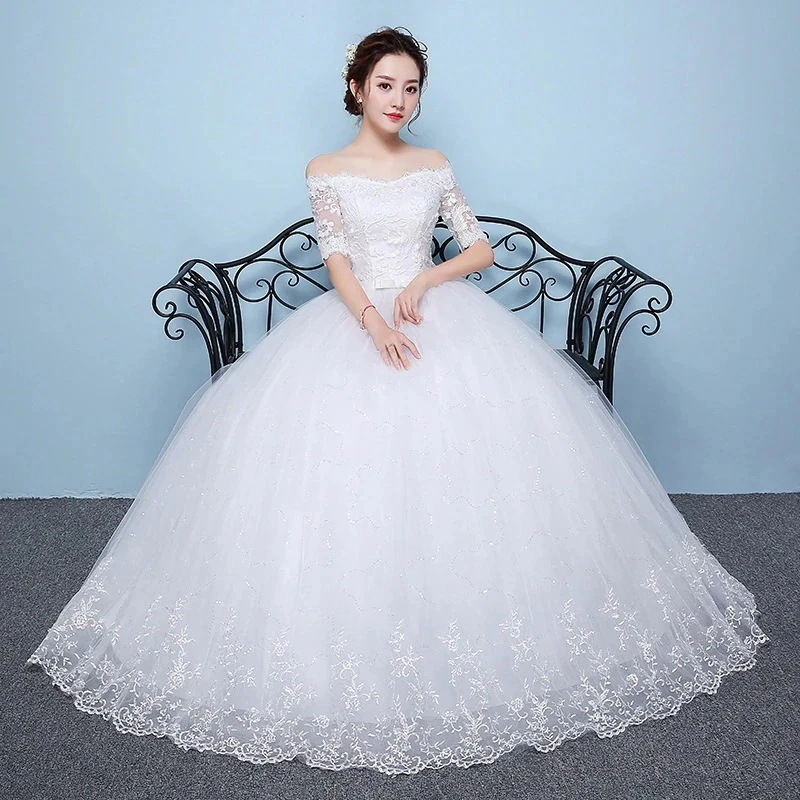 ワン ショルダー ウェディング ドレス 2025 結婚 式 プラス サイズ 花嫁 スリム プリンセス ブライド