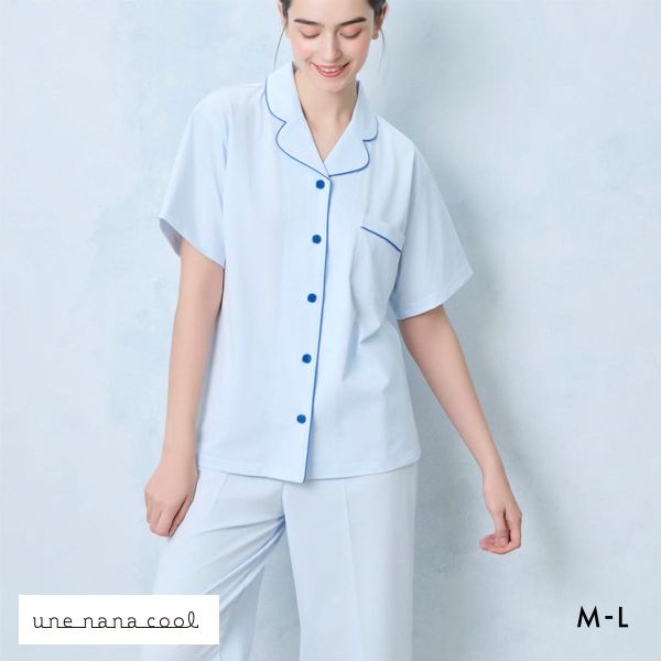 ウンナナクール 綿混 両染ジャージ 半袖 パジャマ MADE WITH LIBERTY FABRIC