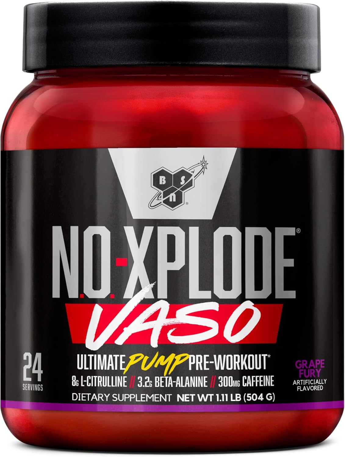 BSN VASO Grape Fury ノーエクスプロード グレープ 24 サービング