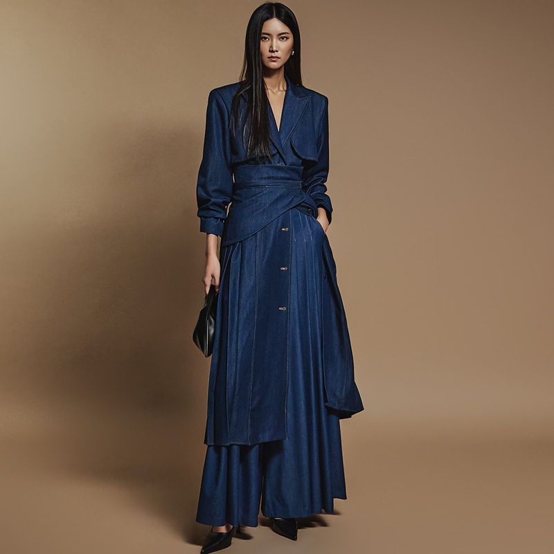 D5098 ベルト セット プリーツ ワンピース