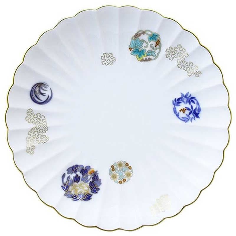 香蘭社　盛り皿 金ミル花丸紋　7571FET7