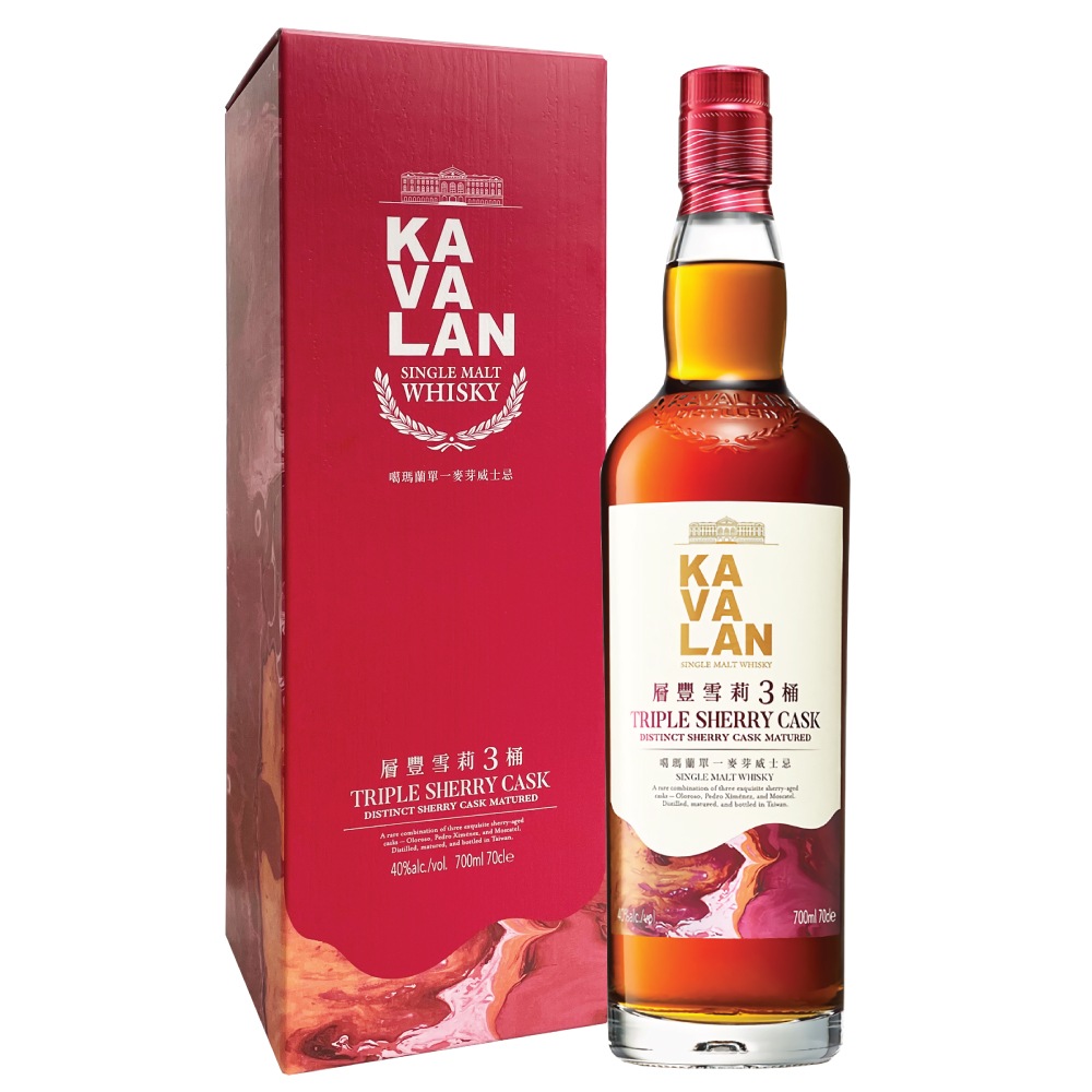 カバラン トリプルシェリーカスク 700ml 1本 / シングルモルトウイスキー ギフトBox入り 台湾ウィスキーの定番 Kavalan Triple Sherry Cask Single