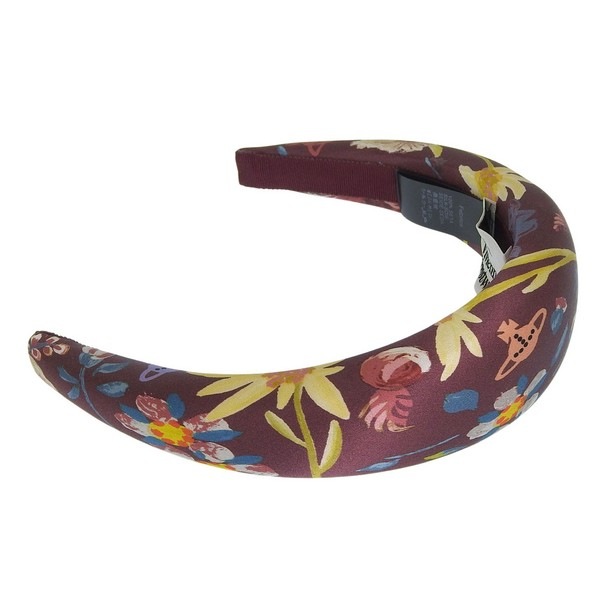 ヴィヴィアンウエストウッド アクセサリー レディース ヘッドバンド カチューシャ シルク ワインマルチ FOLK FLOWER HAIRBAND 8102001FW00V8I401 VIVIENNE