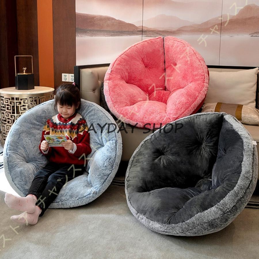 背もたれクッション 肉球 座布団 ふわふわ ペットベッド兼用 椅子クッション もふもふ 低反発 フロアチェア 一人掛け 防滑 冷え対策 座椅子 可愛い コンパクトクッション