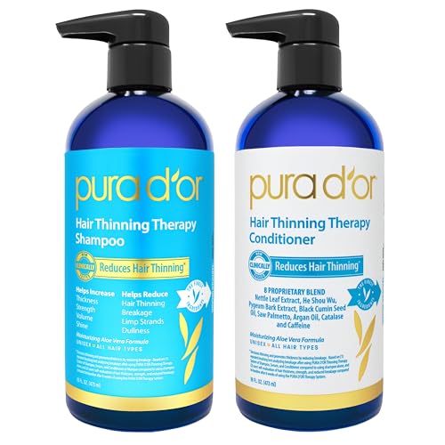 PURA D OR 薄毛セラピー 保護セット オルガンオイルビオチン&天然成分配合全ての髪質に