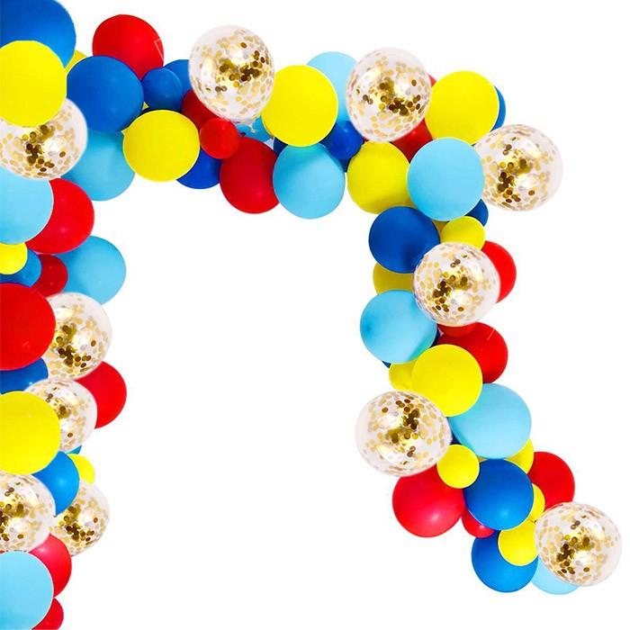 【パーティー用】バルーンガーランド キット 風船80個 パーティバルーン デコレーションセット キラキラ コンフェッティバルーン アレンジ 装飾 飾り付け 結婚式 誕生日 記念日