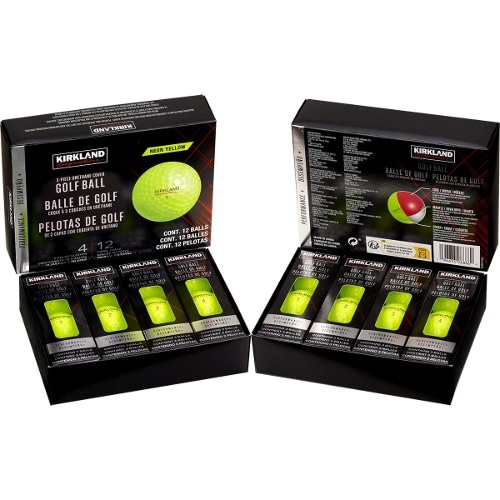 カークランドシグネチャー3ピースカラーゴルフボール24個スムーズ打球感速ボールスピード飛距離向上