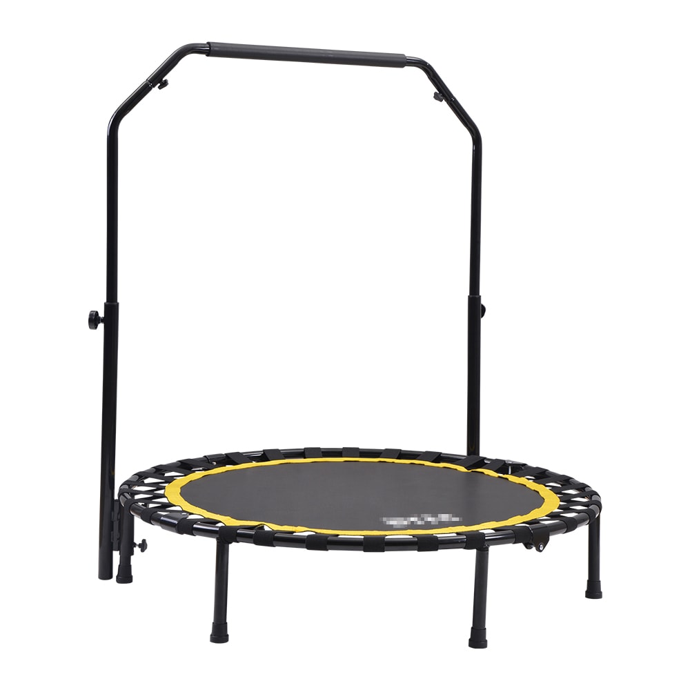 【国内発送】H 500補助手すり付き トランポリン 耐荷重110kg 102cm ゴム ダイエット器具 健康器具 折りたたみ おもちゃ エクササイズ フィットネス 室内運動 あそび 家庭用 子供用 大