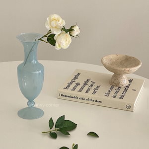 花瓶 復古 フランス式 玉の色 ガラス 花器 居飾り 応接間 装飾用 おしゃれ