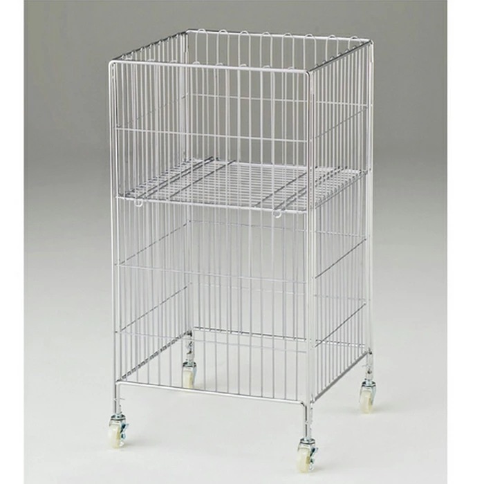 エントリーでポイント5倍！11月4日20:0011月11日1:59ワイヤーワゴン クローム W45×D45cm キャスター 3／8w 1台バスケット ワゴン キャスター付き 折りたたみ ラック 業務用