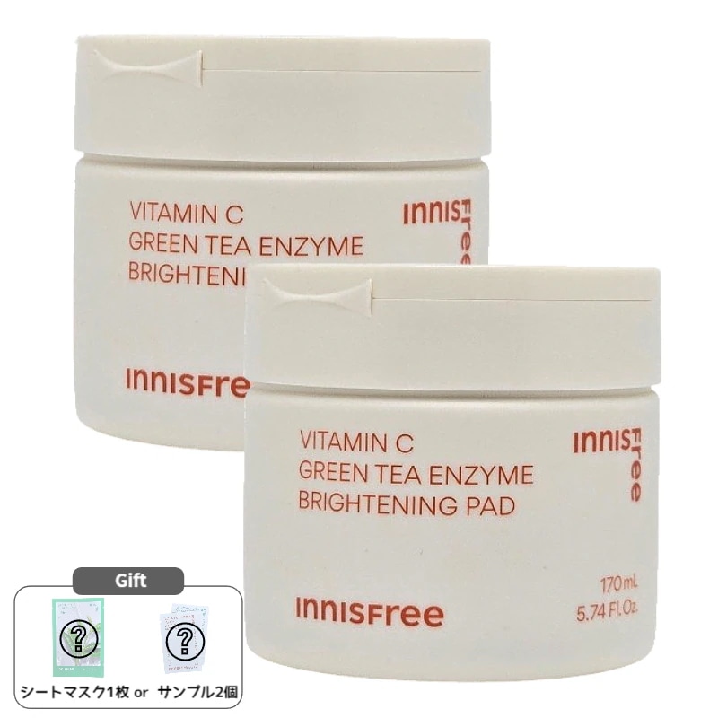 [1+1]ビタC グリーンティー エンザイム くすみトーニングパッド 60枚/170mL