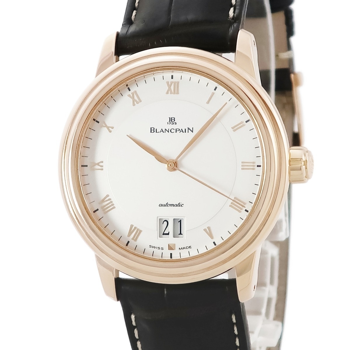 ヴィルレ ダブルウィンドウ 6850-3642-55 自動巻き メンズ K18RG無垢 ローマ ビッグデイト 3年保証