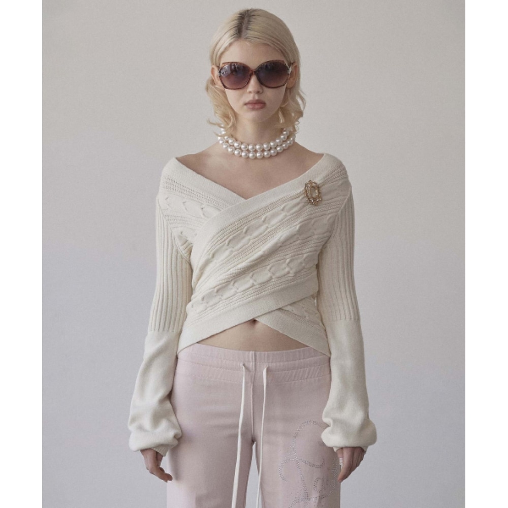 SCULPTOR ケーブルラップシュラグアイボリー