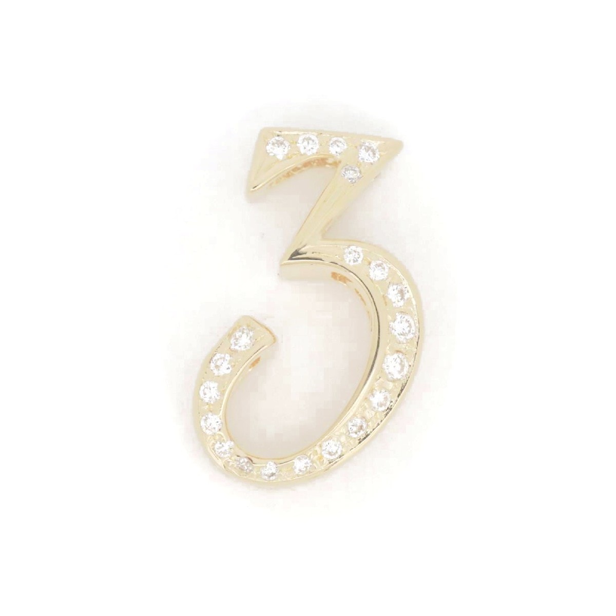 ゆきざき ノンブル ダイヤモンド ペンダント No.3 0.15ct K18YG(18金 イエローゴールド) 質屋出品