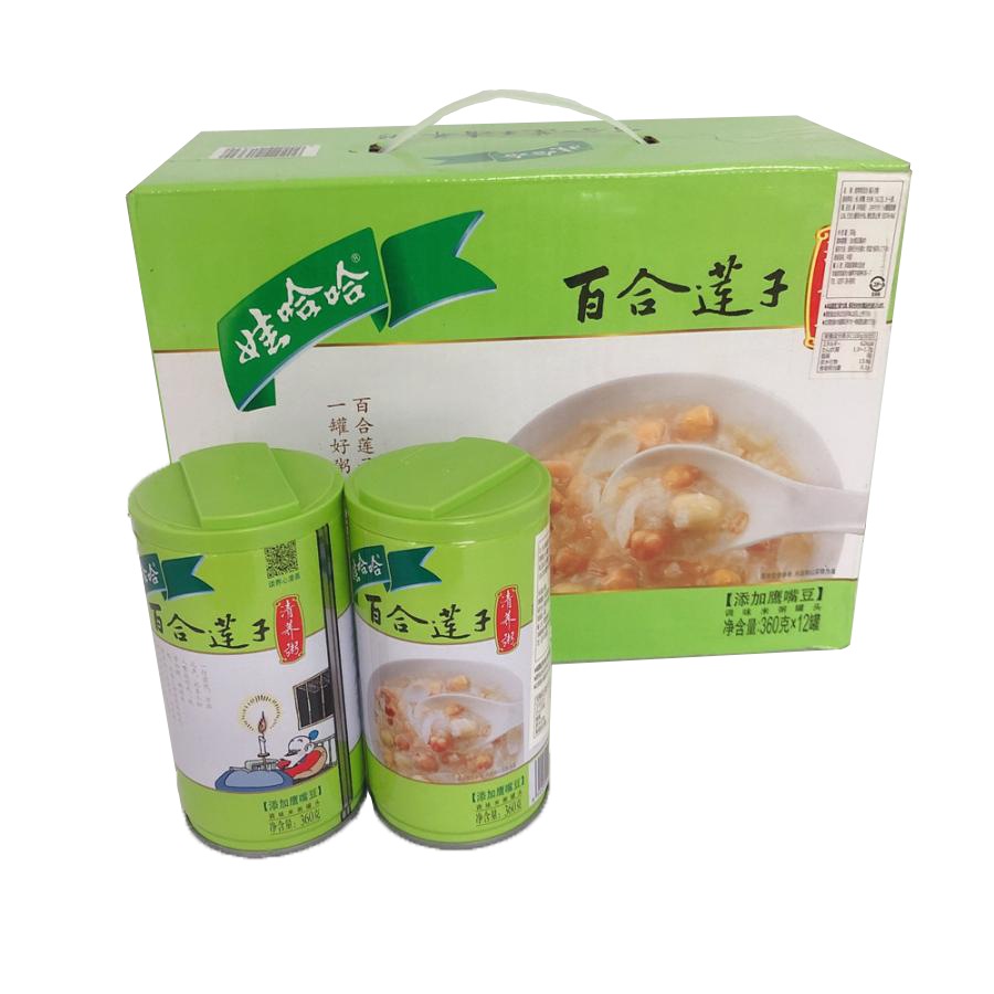 娃哈哈 百合蓮子入り八宝粥 ハッポウカユ 24缶セット 360g*24