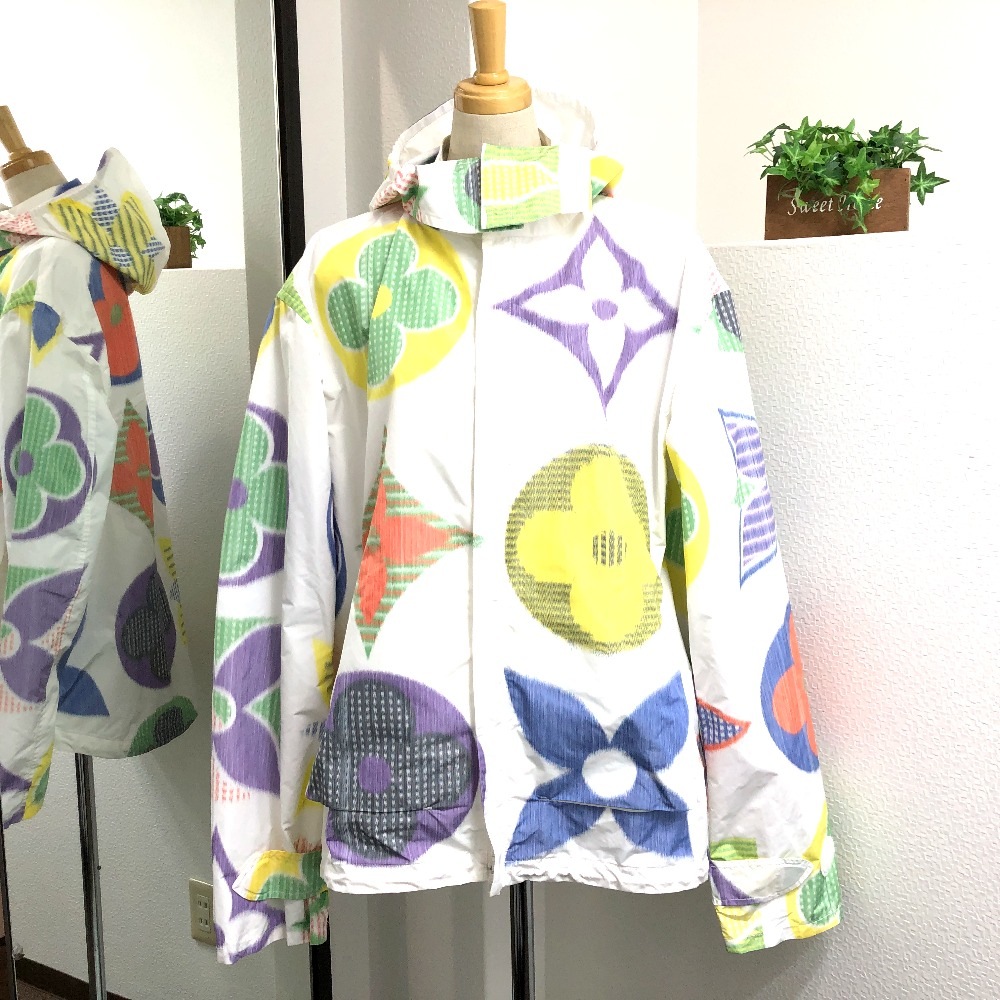 ブルゾン ウィンドブレーカー マルチカラーモノグラム Wファスナーアウター フード ジャケット アパレル ポリエステル マルチカラー