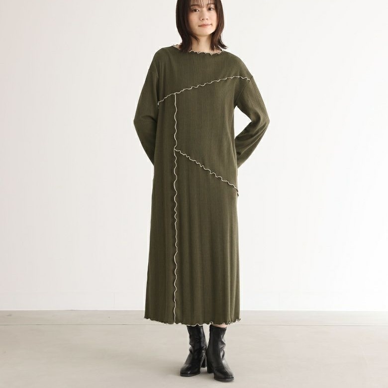 レディース ワンピース ルームウェア 部屋着 ロング アンクル丈 長袖 ラウンドネック ワイド フレア フェミニン かわいい 大人可愛い きれいめ シンプル カジュアル おしゃれ こなれ感 ラフ 6,872円