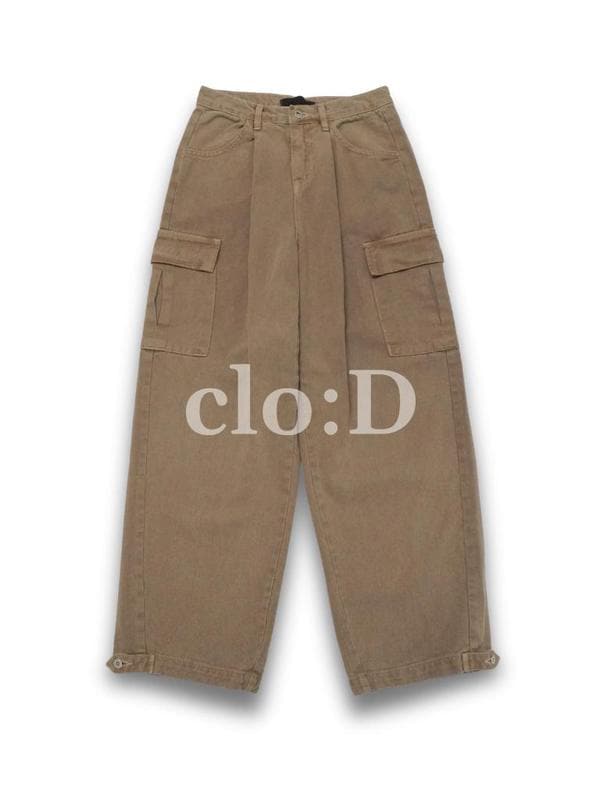 調節可能なカーゴパンツ ディープベージュ