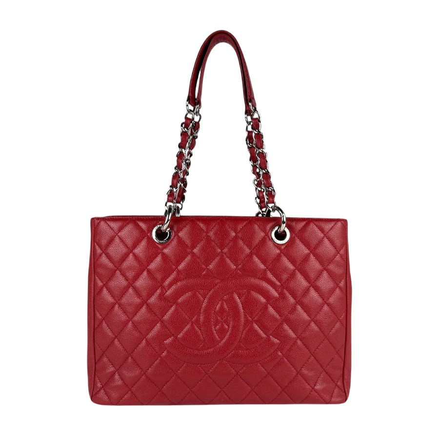 シャネル CHANEL ショルダーバッグ GST キャビアスキンレザー レッド レディース z5241