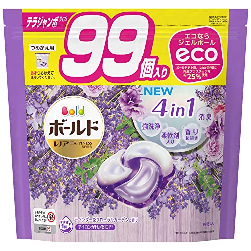 ボールド ジェルボール 4D 洗濯洗剤 ラベンダー&フローラルガーデン 詰め替え 99個[大容量]
