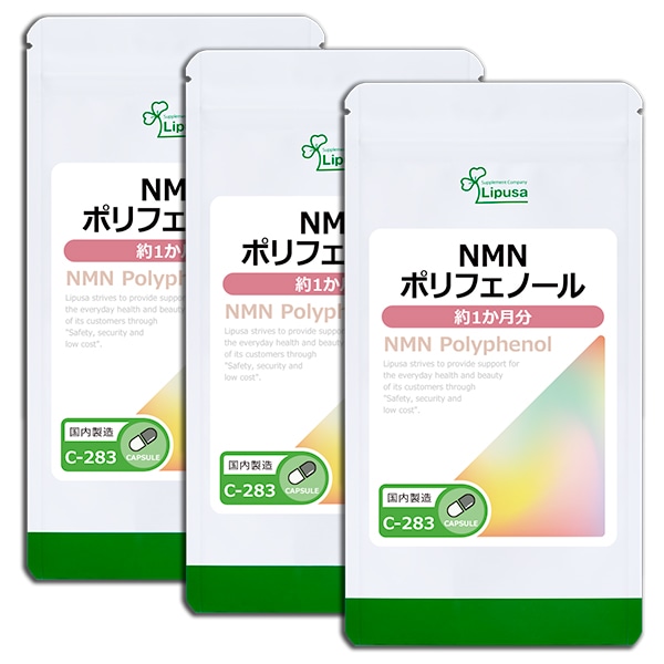 【9/4新商品】 NMNポリフェノール 約1か月分 3袋 C-283-3 美容サプリ 健康食品 9g(300mg 30カプセル) 3袋 7,844円