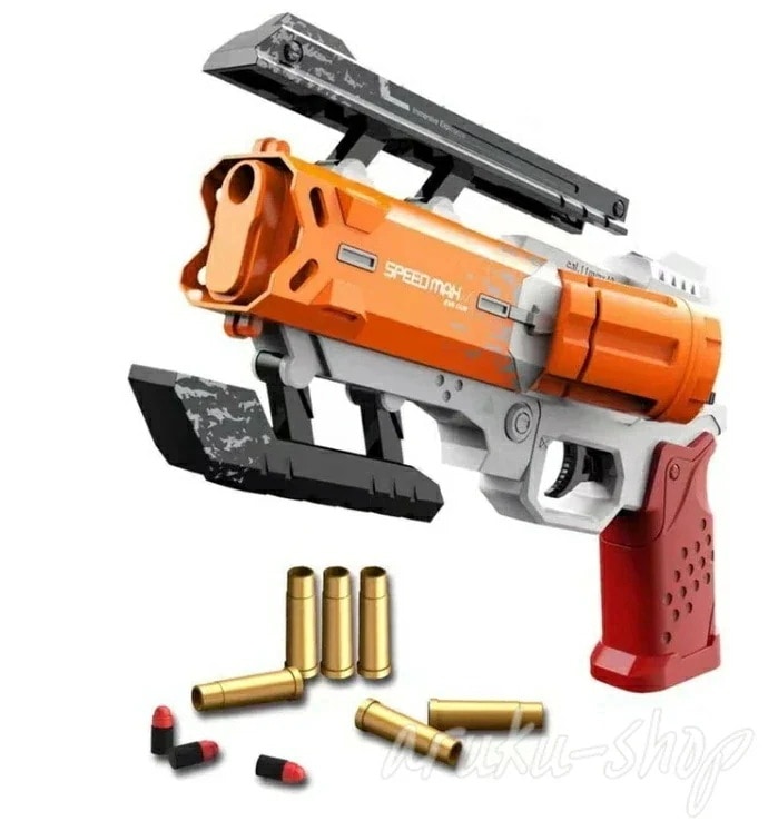 【クリスマスプレゼント】ギフト ゲーム スポンジ弾 ハンドガン風 単発式リボルバー 振出式 トイモデルガン スペースファイヤーフォックス おもちゃ銃