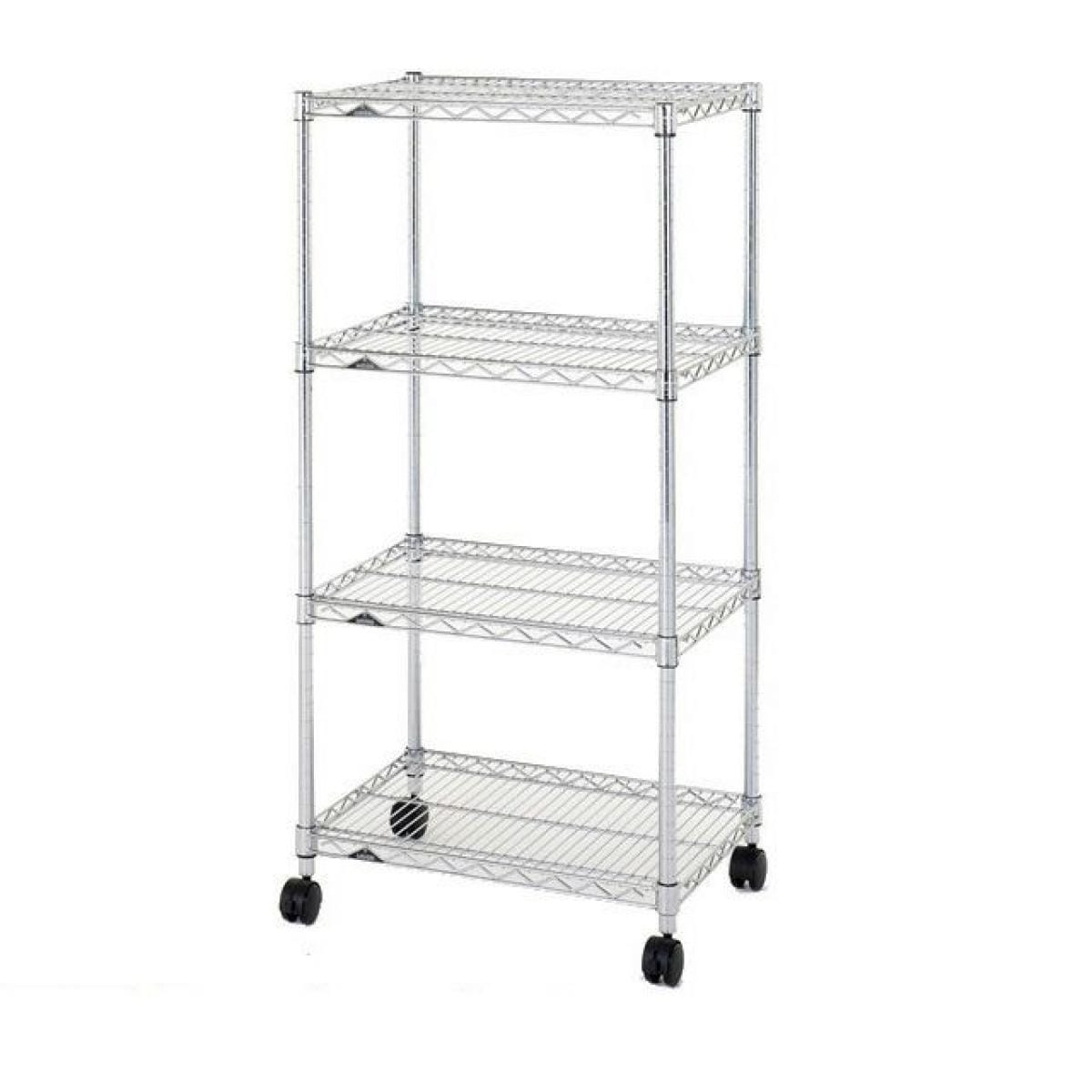 ドウシシャ スチールラック 幅60cm 4段 ルミナスレギュラー 幅61×奥行46×高さ126cm NLH6012-4 キッチンラック 収納