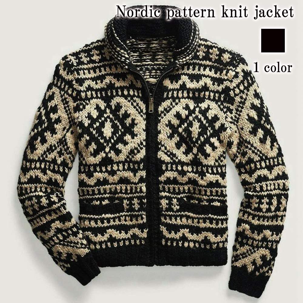 ブルゾン メンズ ノルディック柄ニットジャケット かっこいい 防寒 ジャケット おすすめ パーカー シニア 大きいサイズ ゴルフ ボア マウンテン 秋 中綿 冬 コーデ 作業着 ブランド ビジネス き