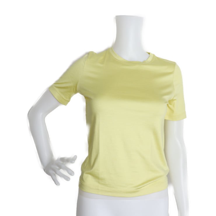美品 HERMES エルメス 半袖Ｔシャツ - トップス 表記サイズ 34 シルク93％ ポリウレタン7% イエロー系 マルジェラ期 カットソー 本物保証 中古