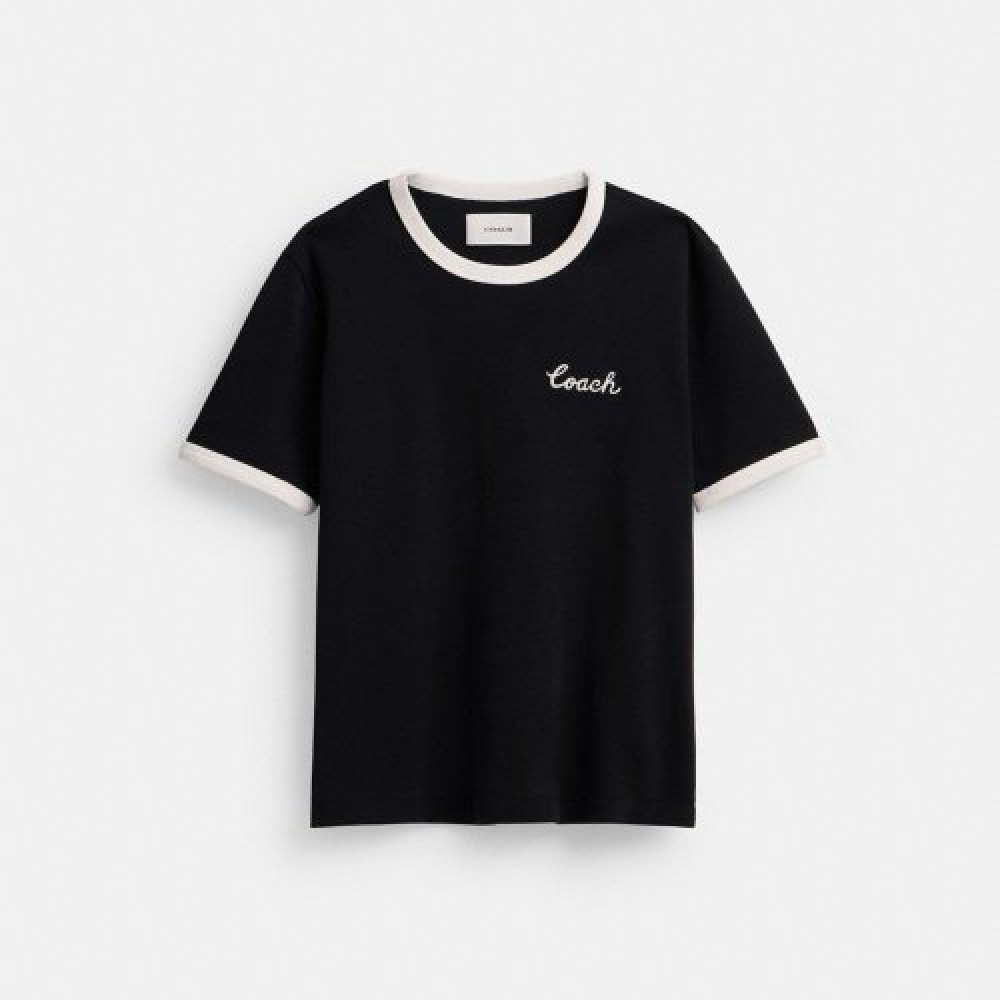 コーチシグネチャーリンガー T シャツ CS612 ブラック