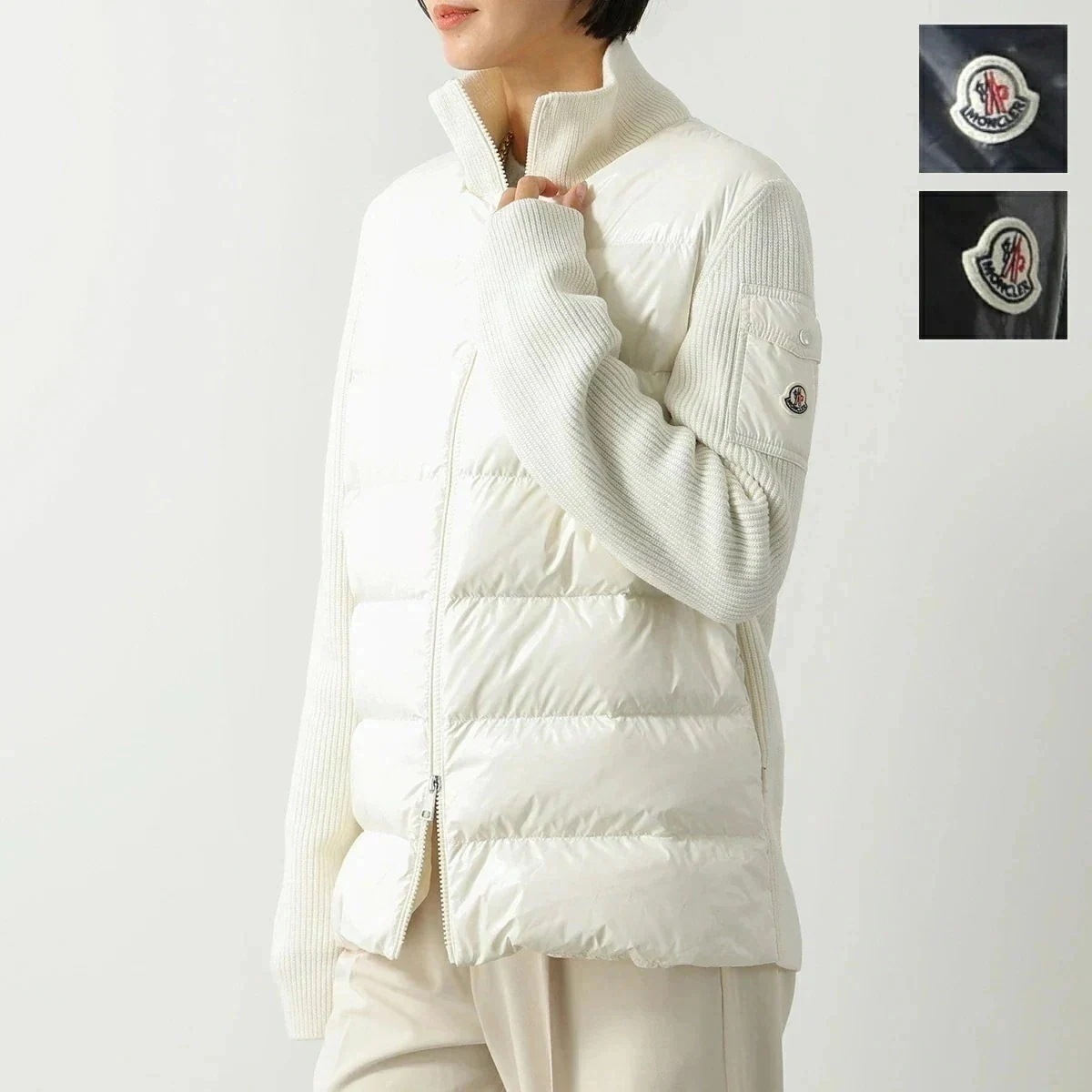 MONCLER モンクレール ニットブルゾン CARDIGAN TRICOT トリコ 9B00020 M1131 レディース ダウン切替 ナイロン×ウール ジッ 77,750円