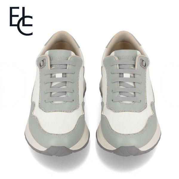 女性牛革宝石ホットフィックスライニングシティ通気性バンディング끈スニーカー3.5CM LCWS27U613X15_SC