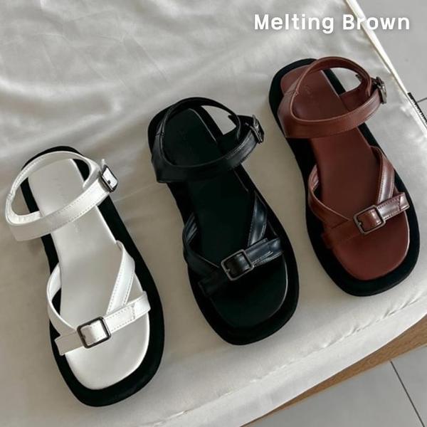 女性 デイリーバックル ノンスリップ サンダル 3color