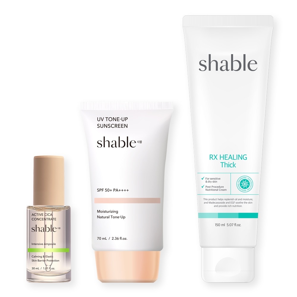 [SHABLE][敏感肌3種セット] シャベル3step シカアンプル+ヒーリングシーク再生クリーム+ナチュラルトーンアップ 13,817円