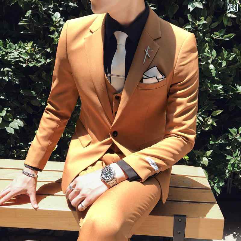 メンズ スーツ セット おしゃれ かっこいい 二次会 式 パーティー 結婚式 韓国 秋冬 ビジネス フォーマル カジュアル 男性服 映え クール 10,316円