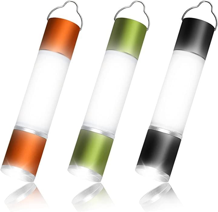 ミニledランタン 充電式 モバイルバッテリー機能付き 6つモード調光 軽量( オレンジ色+グリーン+ブラック)