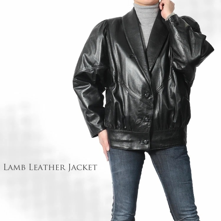 【1点限り】ラムジャケットドルマンスリーブ