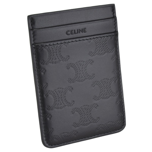 CELINE セリーヌ トリオンフ エンボス加工カーフスキン マグネット カードホルダー/10N493FQD 38SI