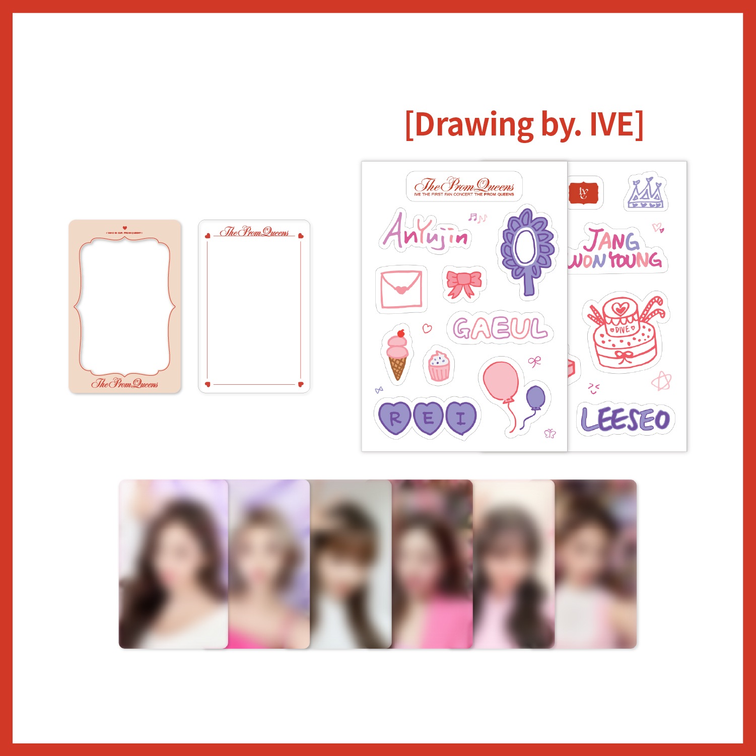 アイブ THE FIRST FAN CONCERT The Prom Queens OFFICIAL MD PHOTO CARD デコセット未開封