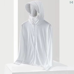 防晒 ロングスリーブ トップス メンズ 接触冷感 超軽量 薄手 透気性 UVカット 釣り フーディ ウィンドブレーカー ゆったり ポリエステル 混紡 ホワイト ネイビー ブラック グレー ライトブ