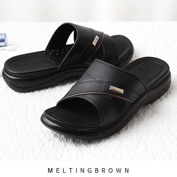 男性高級スリッパ 革スリッパ 男性用オフィススリッパ OF28