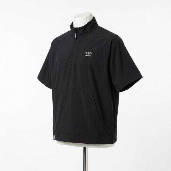 クラシック半袖スタンドネックアノラック BLACK UR124CWT31 BLK0