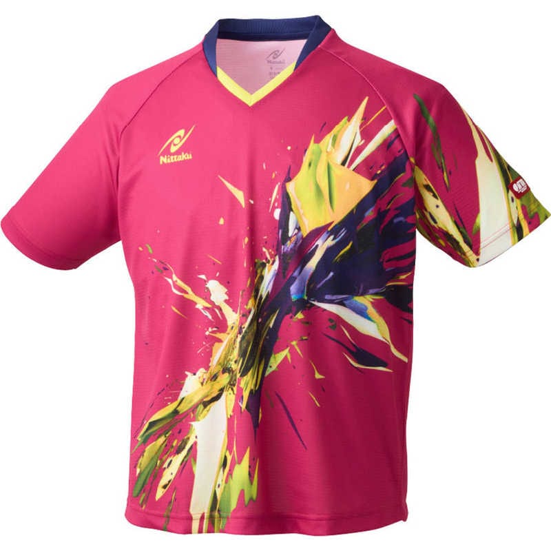 ニッタク　卓球用品 Nittaku ユニセックス ブライトバーストシャツ ロゼ S　NW2218