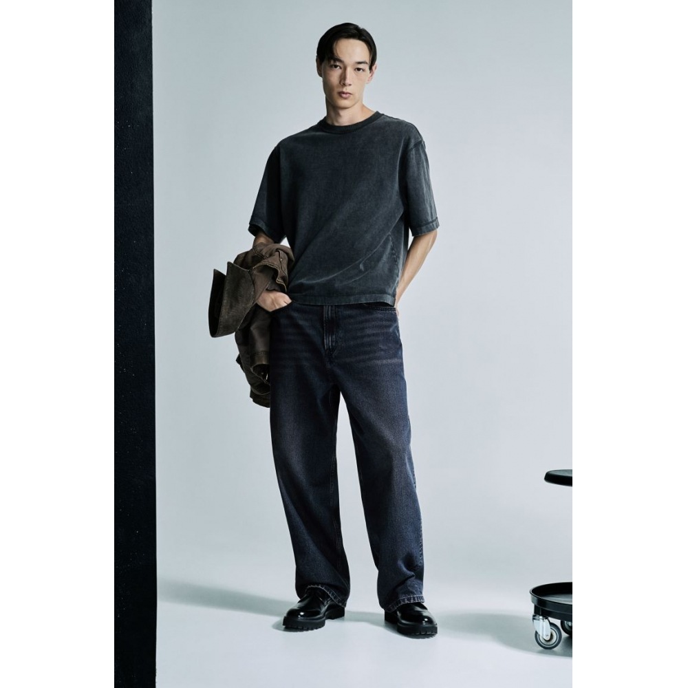 H&M バギージーンズネイビーブルー