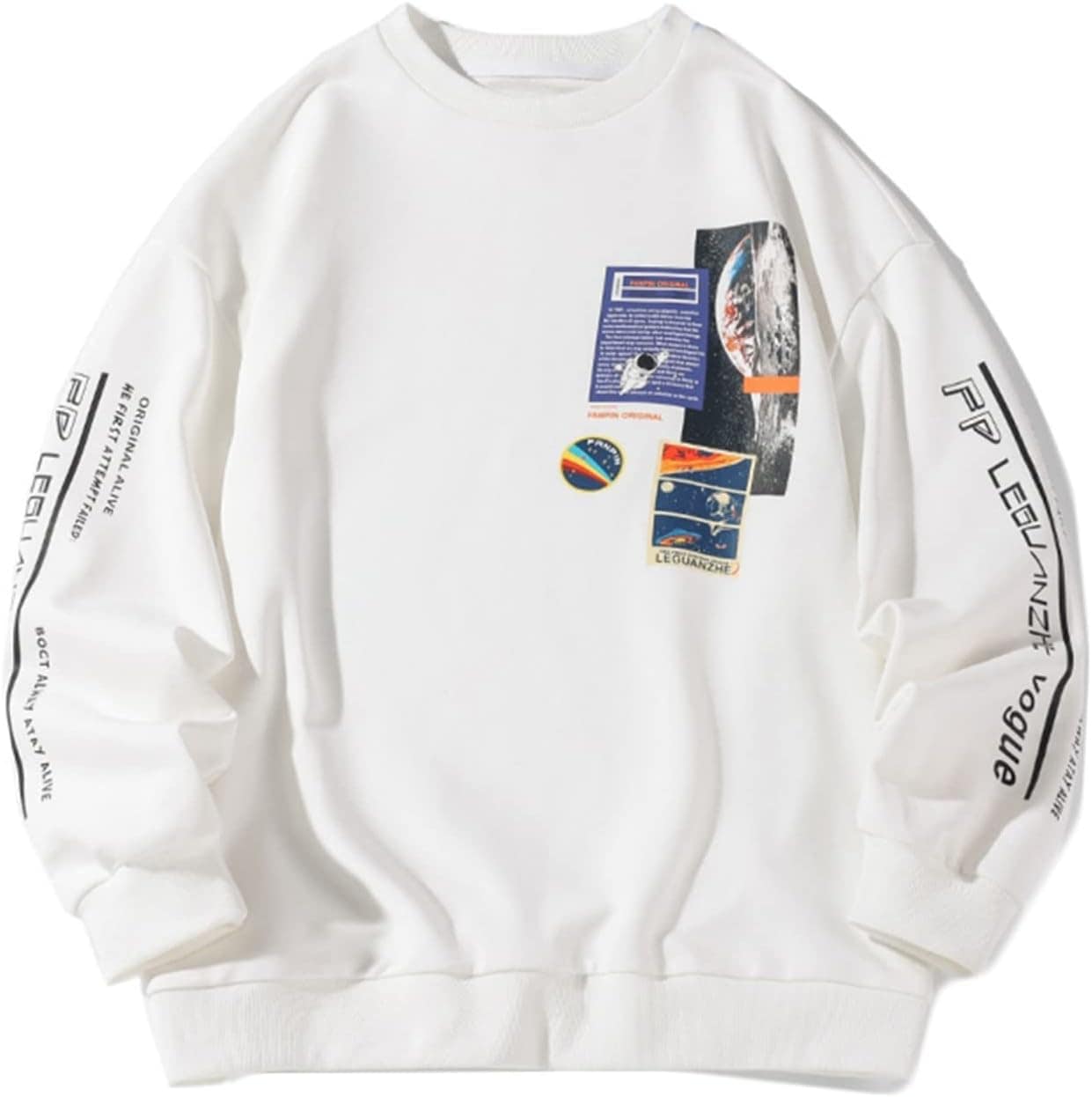 パーカー トレーナー メンズ プリント 長袖シャツ インナー 春秋 カジュアル シンプル クール 丈長め オーバーサイズ 丸襟 体型パカー 秋服 プルオーバー 大きいサイズ ソフト オシャレ 通気性 7,573円