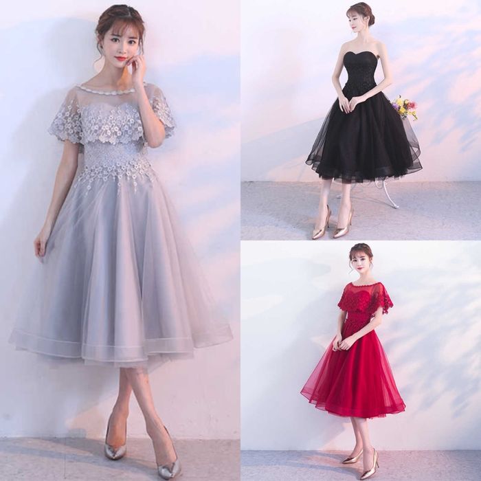 パーティードレス 韓国 個性的 ドレス ワンピース 結婚式 2way ケープ 黒 グレー フレア チュールスカート レース シフォン フェミニン ロマンティック 演奏会 ブラック グレー ワインレッド